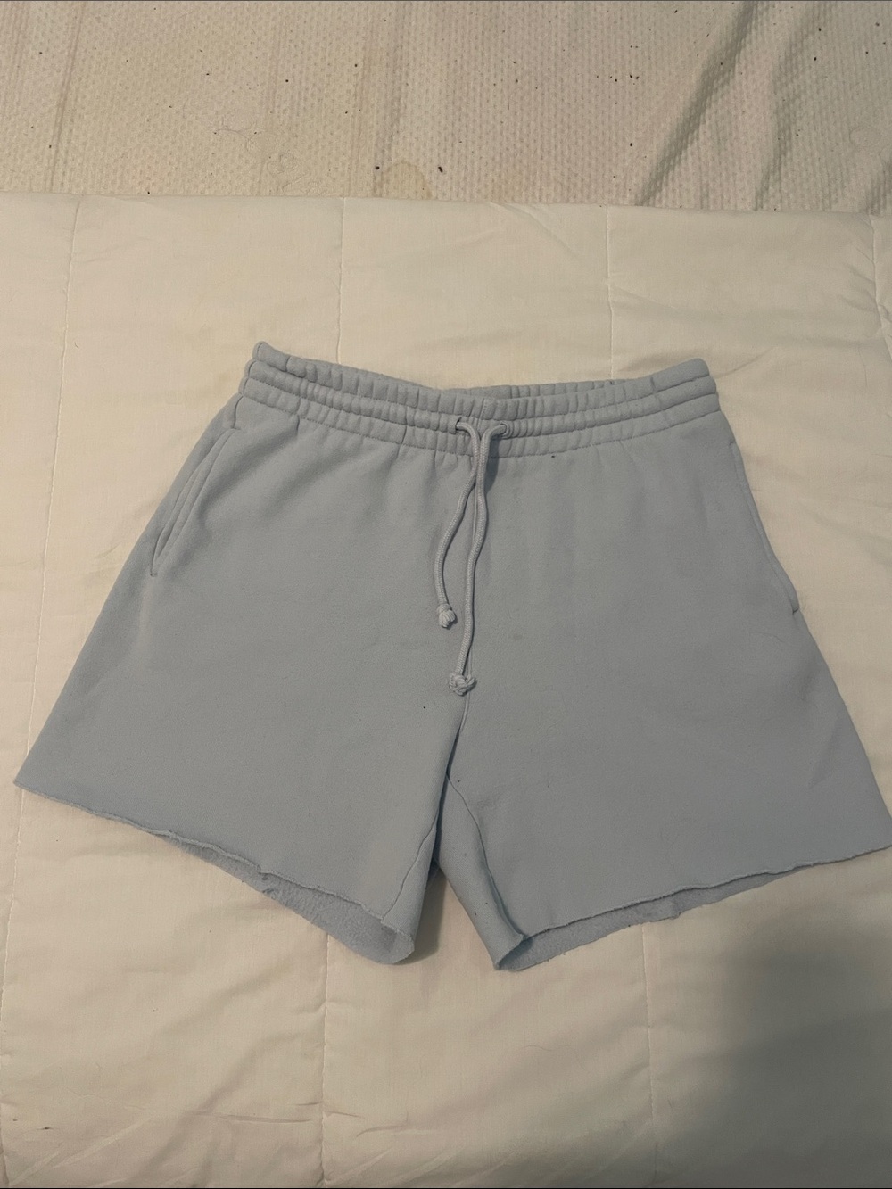 Women’s Light Blue Drawstring Lounge Shorts